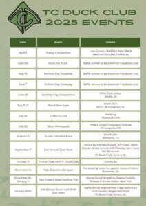 TC Duck club 25 schedule